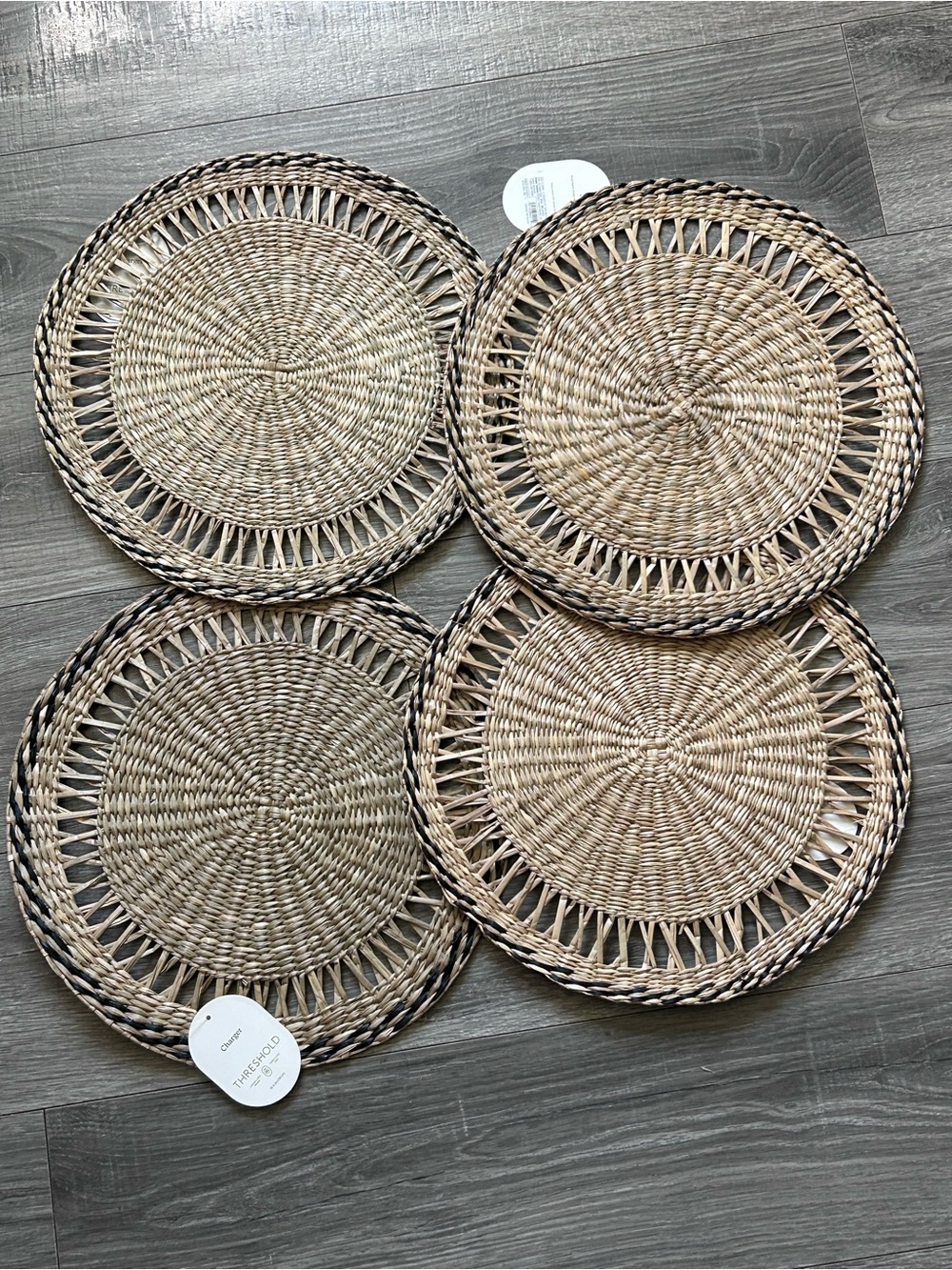 NWT Target Threshold Set of 4 Chargers Place Mats Woven